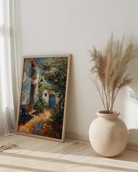 Seville Courtyard Spring Poster, Orange Tree Wall Decor - Entryway Decor