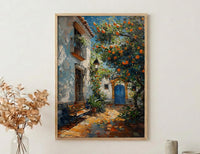 Seville Courtyard Spring Poster, Orange Tree Wall Decor - Entryway Decor