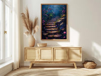 Sintra Palace Garden Wall Art, Pink Camellia Floral Print - Above Bed Art