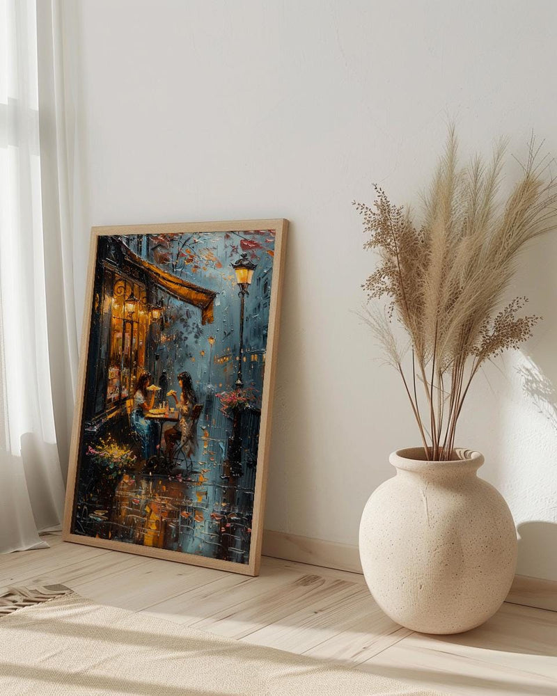 Paris Crepe Stand Poster, Mother Daughter Art - Mother's Day Gift