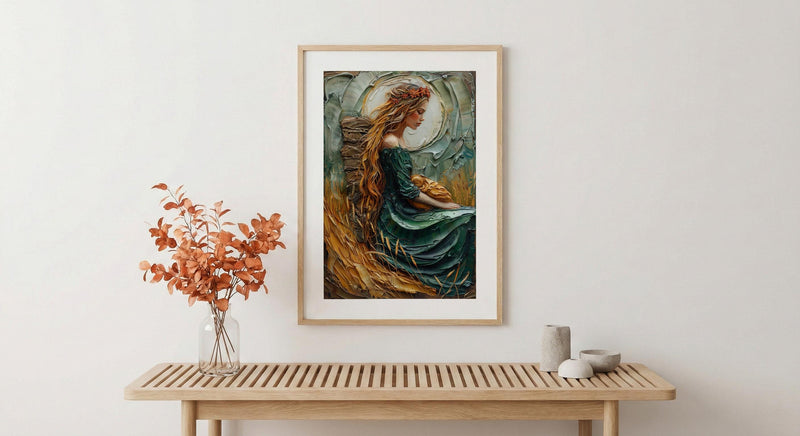 The Empress Tarot Print, Mothers Day Gift From Daughter, Divine Feminine Wall Art, Museum Quality Decor, Shipped Wall Art