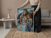 Queen Of Cups Tarot Print, Mothers Day Gift From Son, Spiritual Wall Art, Tarot Card Poster, Museum Quality Decor