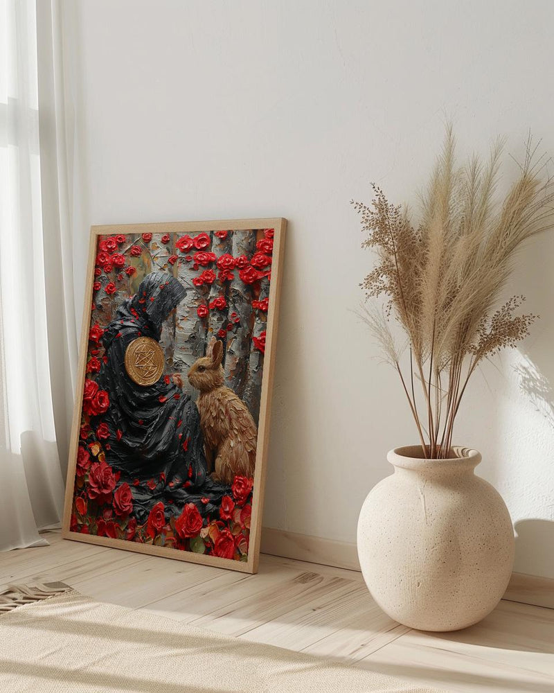 Queen Of Pentacles Print, Earth Mother Wall Art, Mothers Day Gift From Son, Museum Quality Decor, Shipped Wall Art