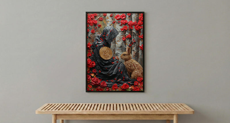 Queen Of Pentacles Print, Earth Mother Wall Art, Mothers Day Gift From Son, Museum Quality Decor, Shipped Wall Art