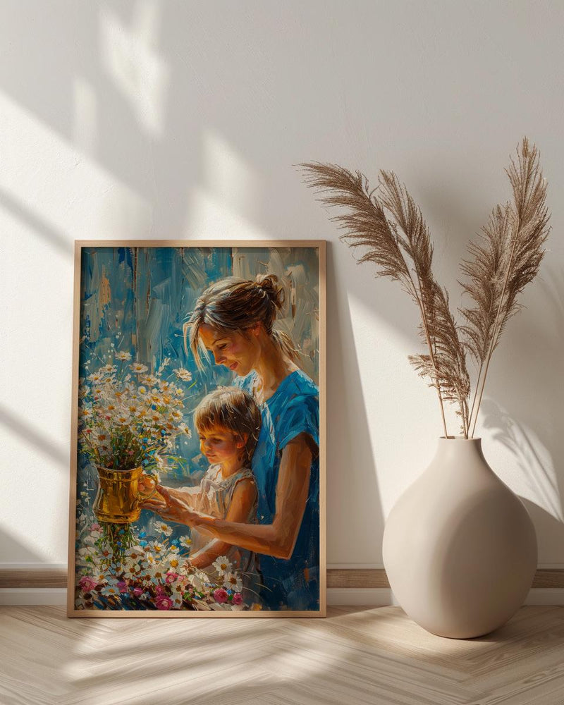 Six Of Cups Tarot Print, Nostalgic Mother Wall Art, Mothers Day Gift From Daughter, Museum Quality Decor, Shipped Wall Art