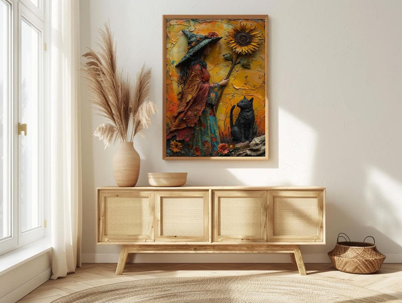 Queen Of Wands Tarot Print, Strong Mother Wall Art, Mothers Day Gift From Son, Museum Quality Decor, Shipped Wall Art
