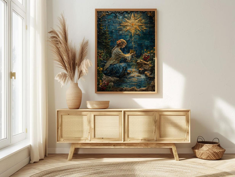 The Star Tarot Print, Healing Mother Wall Art, Mothers Day Gift From Daughter, Museum Quality Decor, Shipped Wall Art