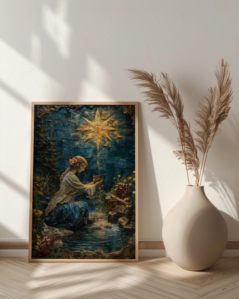 The Star Tarot Print, Healing Mother Wall Art, Mothers Day Gift From Daughter, Museum Quality Decor, Shipped Wall Art