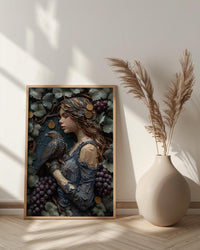 Nine Of Pentacles Print, Independent Woman Wall Art, Mothers Day Gift From Son, Museum Quality Decor, Shipped Wall Art