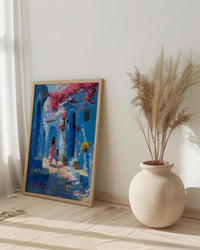 Chefchaouen Morocco Art Print, Mothers Day Gift From Daughter, Blue City Wall Art, Mother Daughter Poster, African Decor
