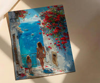 Tunisia Sidi Bou Said Print, Mothers Day Gift From Daughter, Mediterranean Wall Art, Mother Daughter Poster, Coastal Decor