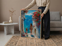 Tunisia Sidi Bou Said Print, Mothers Day Gift From Daughter, Mediterranean Wall Art, Mother Daughter Poster, Coastal Decor