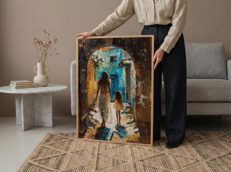 Zanzibar Stone Town Art Print, Mothers Day Gift From Daughter, Historic Street Wall Art, Mother Daughter Poster, African Decor