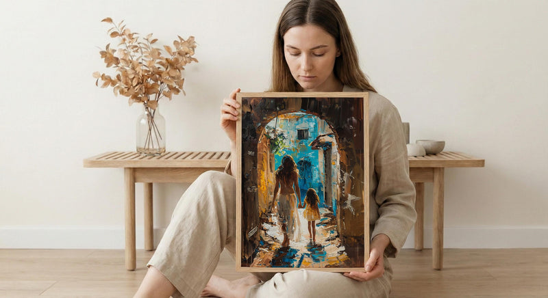 Zanzibar Stone Town Art Print, Mothers Day Gift From Daughter, Historic Street Wall Art, Mother Daughter Poster, African Decor