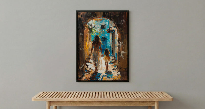 Zanzibar Stone Town Art Print, Mothers Day Gift From Daughter, Historic Street Wall Art, Mother Daughter Poster, African Decor