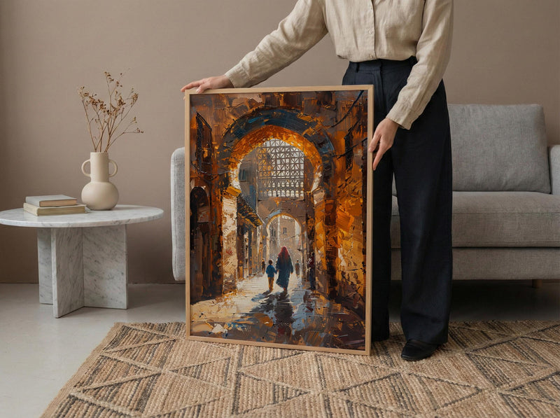Cairo Egypt Art Print, Mothers Day Gift From Son, Islamic Architecture Wall Art, Mom And Son Poster, Historic African Decor