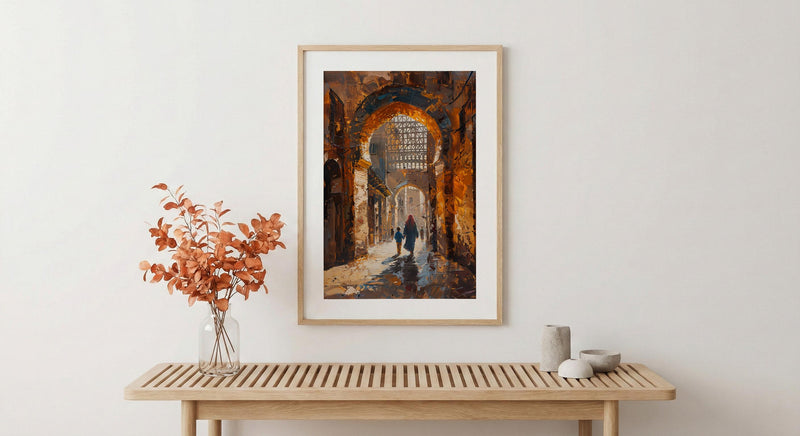 Cairo Egypt Art Print, Mothers Day Gift From Son, Islamic Architecture Wall Art, Mom And Son Poster, Historic African Decor