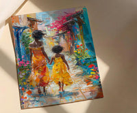 Ethiopia Harar Art Print, Mothers Day Gift From Daughter, Colorful Street Wall Art, Mother Daughter Poster, African Decor