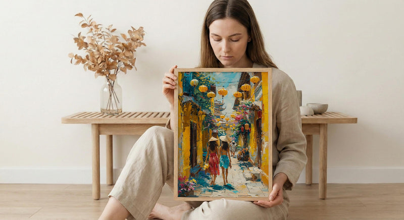 Hoi An Vietnam Art Print, Mothers Day Gift From Daughter, Museum Quality Asian Decor, Mother Daughter Poster, Shipped Wall Art