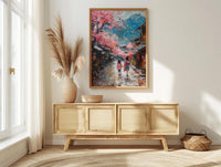 Kyoto Japan Art Print, Cherry Blossom Wall Art, Mothers Day Gift From Daughter, Mother Daughter Poster, Museum Quality Decor