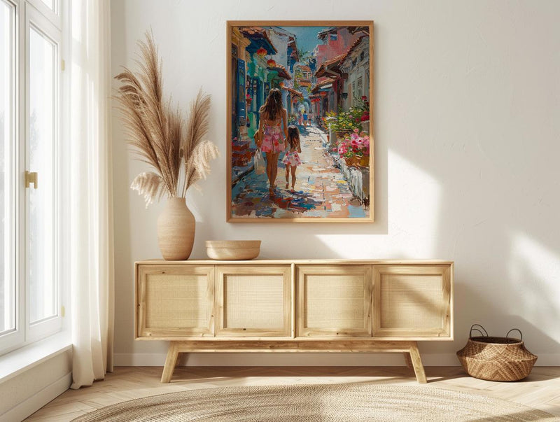 Penang Malaysia Print, George Town Wall Art, Mothers Day Gift From Daughter, Museum Quality Decor, Mother Daughter Poster