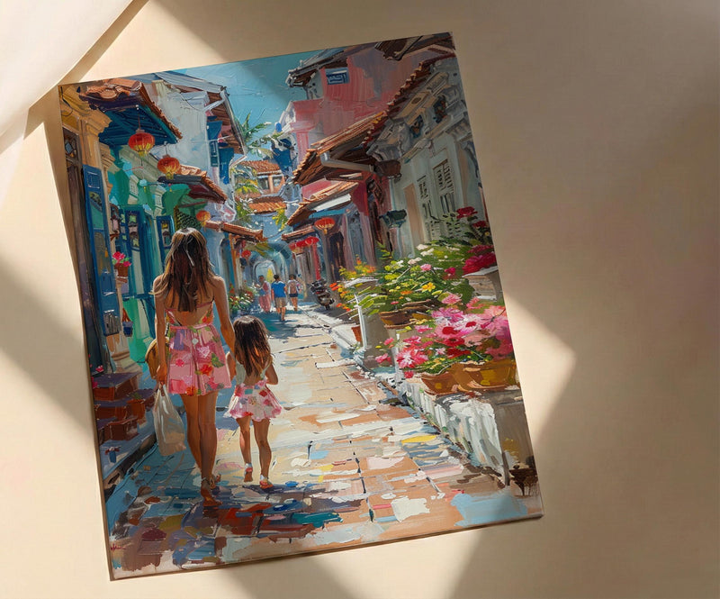 Penang Malaysia Print, George Town Wall Art, Mothers Day Gift From Daughter, Museum Quality Decor, Mother Daughter Poster
