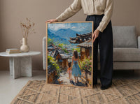 Seoul South Korea Print, Bukchon Hanok Wall Art, Mothers Day Gift From Daughter, Museum Quality Decor, Mother Daughter Poster