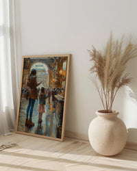 Louvre Museum Art Print, Mother Daughter Decor - Mother's Day Gift