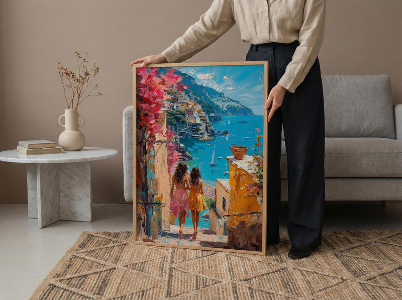Positano Italy Art Print, Mothers Day Gift From Daughter, Amalfi Coast Poster, Museum Quality Decor, Shipped Wall Art