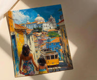 Lisbon Portugal Print, Alfama Street Wall Art, Mothers Day Gift From Daughter, Museum Quality Decor, Shipped Wall Art