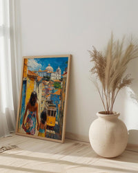 Lisbon Portugal Print, Alfama Street Wall Art, Mothers Day Gift From Daughter, Museum Quality Decor, Shipped Wall Art