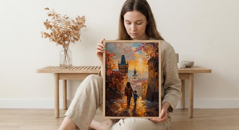 Prague Czechia Print, Old Town Street Wall Art, Mothers Day Gift From Son, Museum Quality Decor, Shipped Wall Art