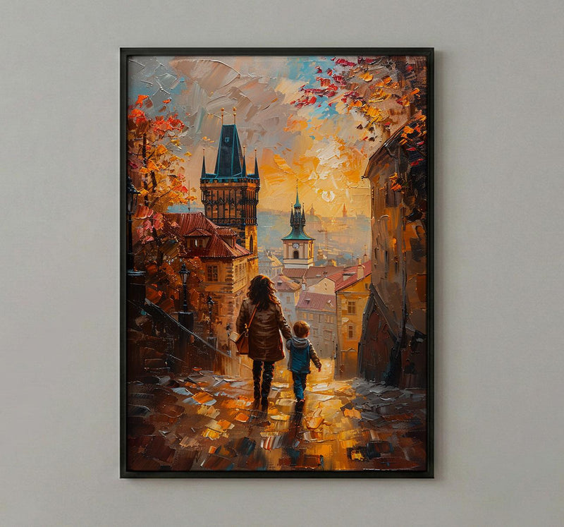 Prague Czechia Print, Old Town Street Wall Art, Mothers Day Gift From Son, Museum Quality Decor, Shipped Wall Art