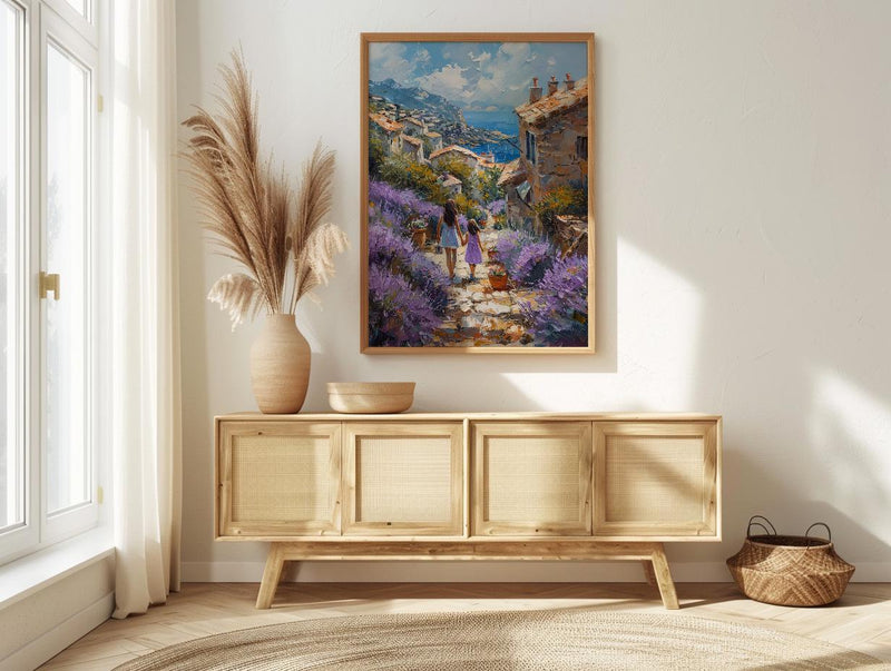 Provence France Print, Lavender Street Wall Art, Mothers Day Gift From Daughter, Museum Quality Decor, Shipped Wall Art