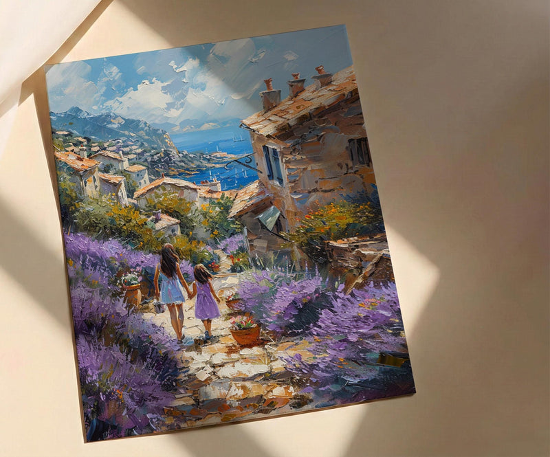 Provence France Print, Lavender Street Wall Art, Mothers Day Gift From Daughter, Museum Quality Decor, Shipped Wall Art