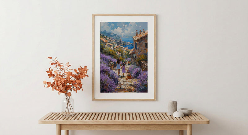 Provence France Print, Lavender Street Wall Art, Mothers Day Gift From Daughter, Museum Quality Decor, Shipped Wall Art