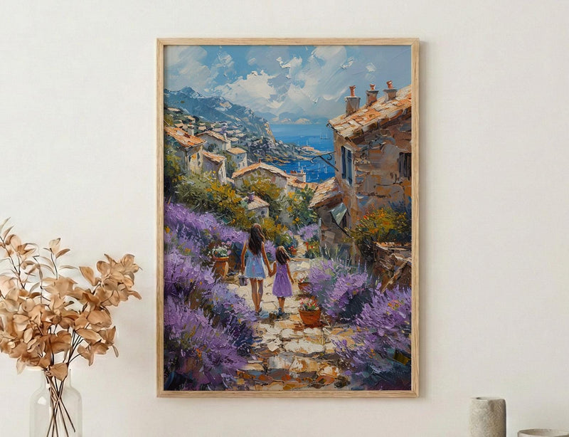 Provence France Print, Lavender Street Wall Art, Mothers Day Gift From Daughter, Museum Quality Decor, Shipped Wall Art