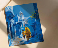 Jodhpur India Print, Blue City Wall Art, Mothers Day Gift From Son, Mom And Son Poster, Museum Quality Decor