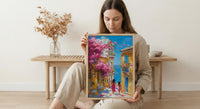 Pondicherry Art Print, India French Quarter Decor, Mothers Day Gift From Daughter, Mother Daughter Poster, Shipped Wall Art