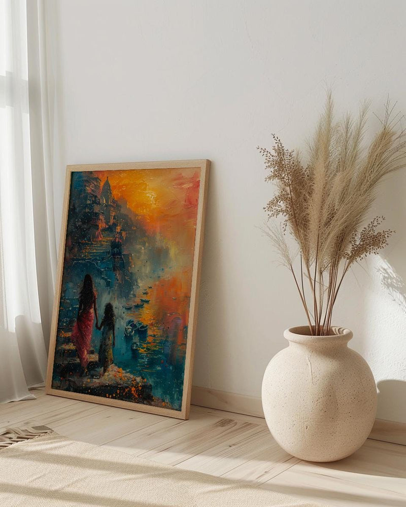 Varanasi India Art Print, Spiritual Wall Art, Mothers Day Gift From Daughter, Museum Quality Decor, Shipped Wall Art