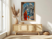 Udaipur India Print, White City Wall Art, Mothers Day Gift From Son, Mom And Son Poster, Museum Quality Decor