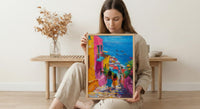 Valparaiso Chile Print, Colorful Stairs Wall Art, Mothers Day Gift From Daughter, Mother Daughter Poster, Shipped Wall Art