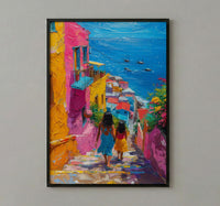 Valparaiso Chile Print, Colorful Stairs Wall Art, Mothers Day Gift From Daughter, Mother Daughter Poster, Shipped Wall Art
