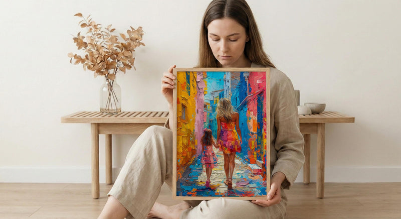 Buenos Aires Print, La Boca Wall Art, Mothers Day Gift From Daughter, Mother Daughter Poster, Shipped Wall Art