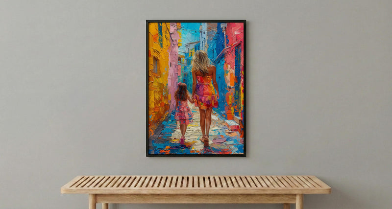 Buenos Aires Print, La Boca Wall Art, Mothers Day Gift From Daughter, Mother Daughter Poster, Shipped Wall Art