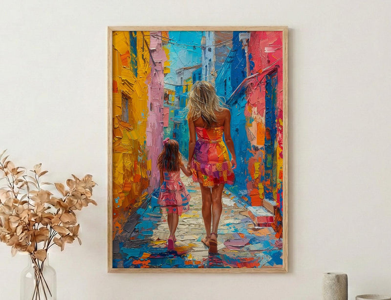 Buenos Aires Print, La Boca Wall Art, Mothers Day Gift From Daughter, Mother Daughter Poster, Shipped Wall Art