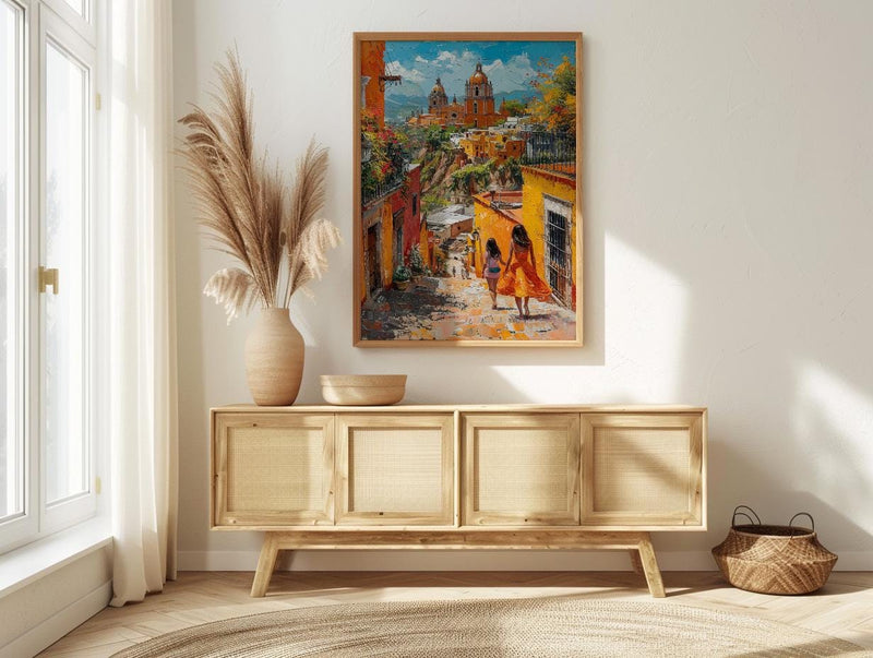 San Miguel Allende Print, Mexican Street Wall Art, Mothers Day Gift From Daughter, Museum Quality Decor, Shipped Wall Art