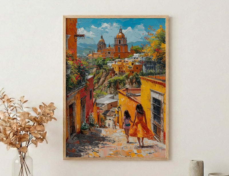 San Miguel Allende Print, Mexican Street Wall Art, Mothers Day Gift From Daughter, Museum Quality Decor, Shipped Wall Art