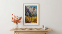 Cappadocia Turkey Art Print, Mothers Day Gift From Daughter, Hot Air Balloon Wall Art, Mother Daughter Poster, Shipped Wall Art