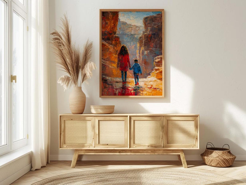 Petra Jordan Art Print, Ancient City Wall Art, Mothers Day Gift From Son, Mom And Son Poster, Museum Quality Decor